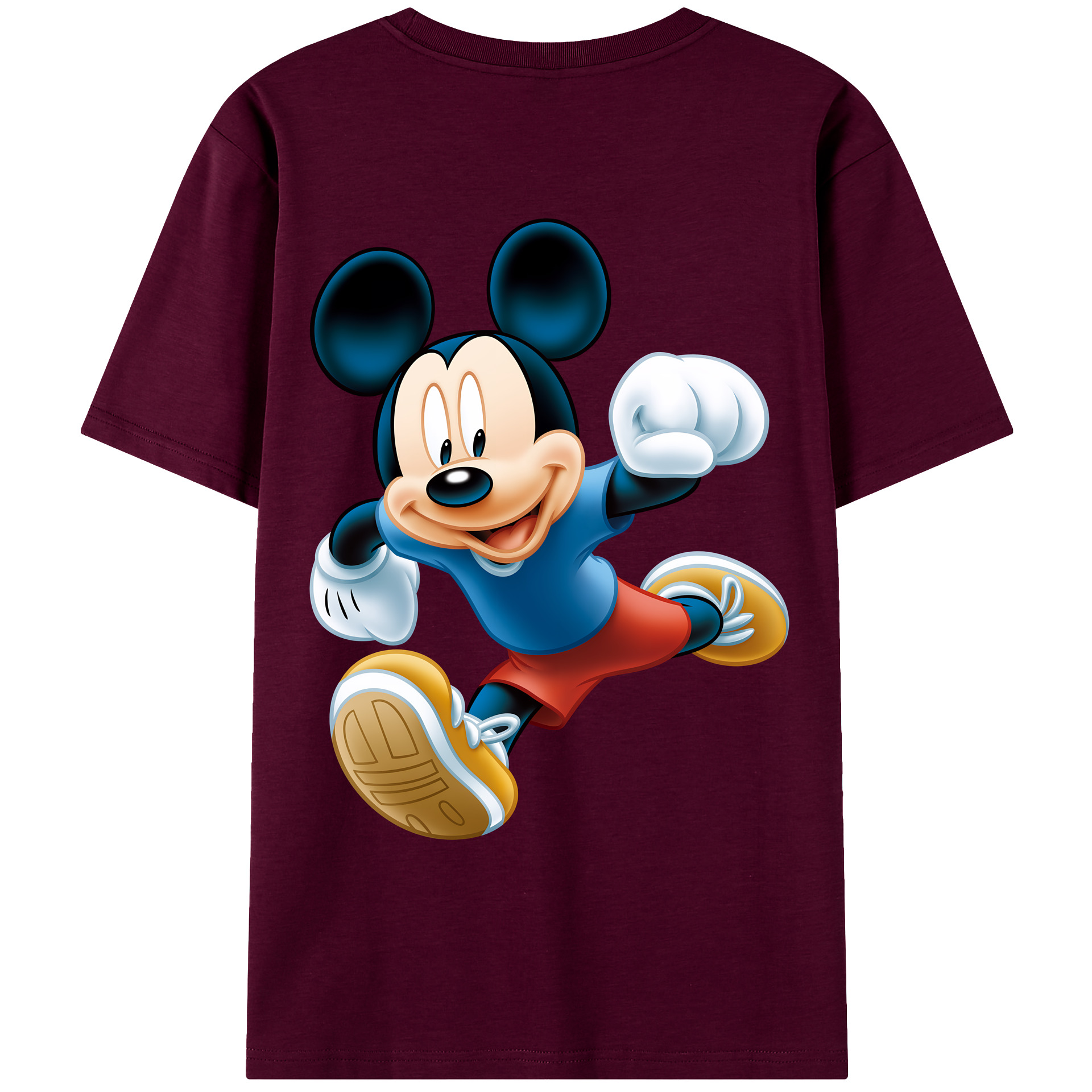 ミッキーマウス Mickey Mouse レディース半袖Tシャツ(バックプリント)